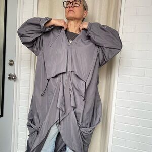 Style Lightweight Gray Women's Trench Coat Jacket